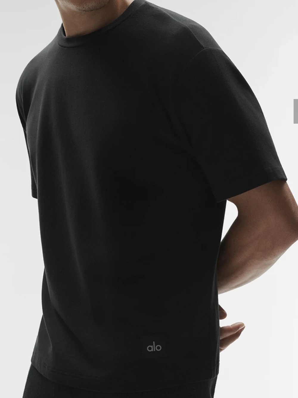 ALO Yoga Men’s Black Crew Neck Short Sleeve Tee